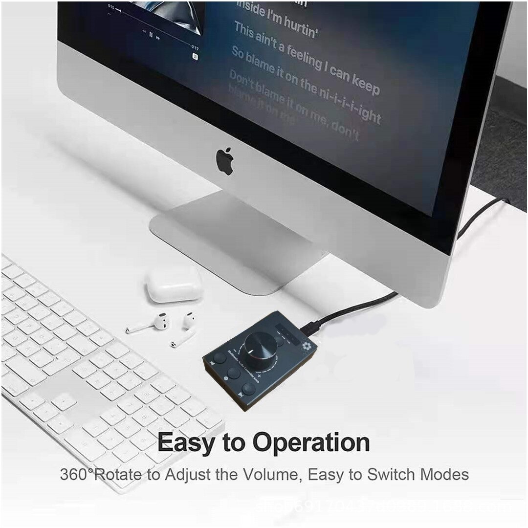 Volume Controller Multimedia Pc Computer Speaker Volume Controller Knob With One-Click Mute Function And 3 Volume Control Modes