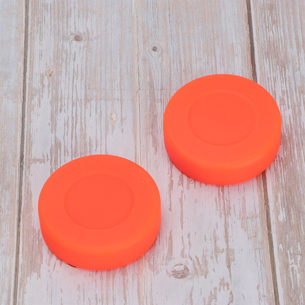 12 stück verstellbare härtegrad-eishockeypucks aus gummi, matte hockeybälle, sportartikel für rollhockey und streethockey (orange)
