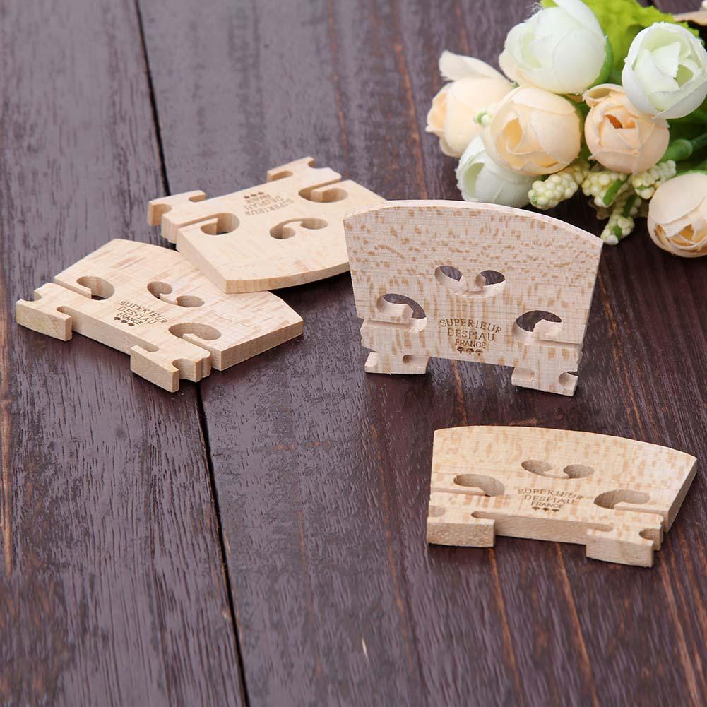 4 Uds. Puentes de violín madera de arce para 4/4-3/4 tamaño instrumento accesorios cuerdas de violín puente herramientas prácticas