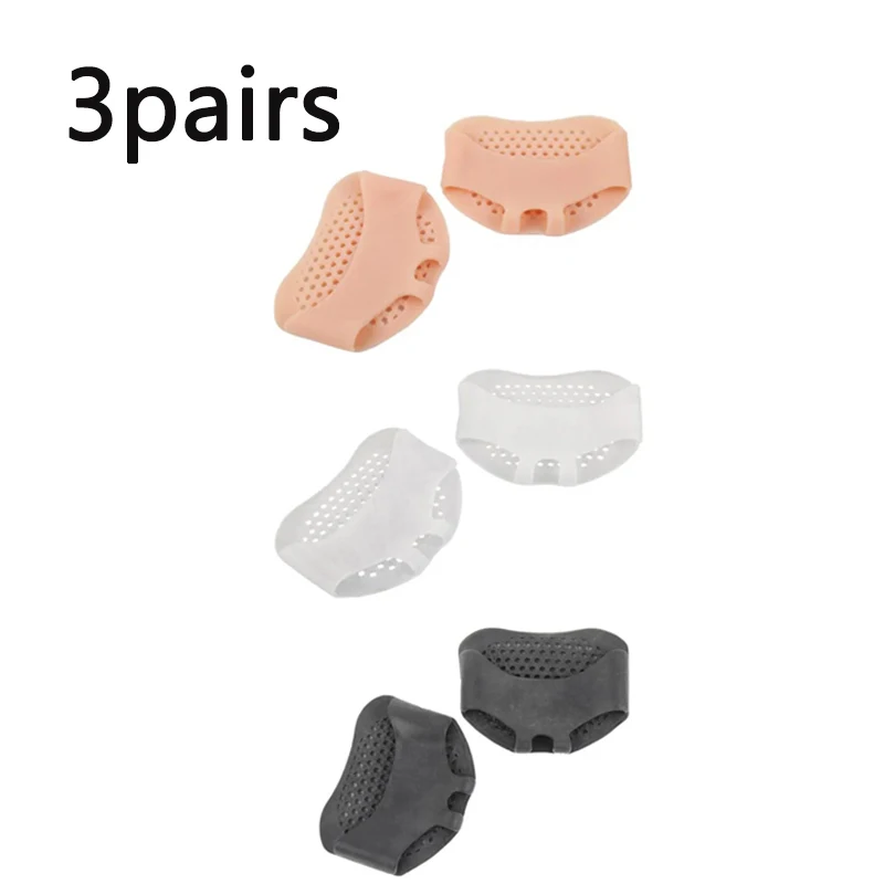 Silicone Metatarsal Pads Toe Separator Pain Relief Foot Pads Orthotics Foot Massage Insoles Forefoot Socks Foot Care Tool: Pink