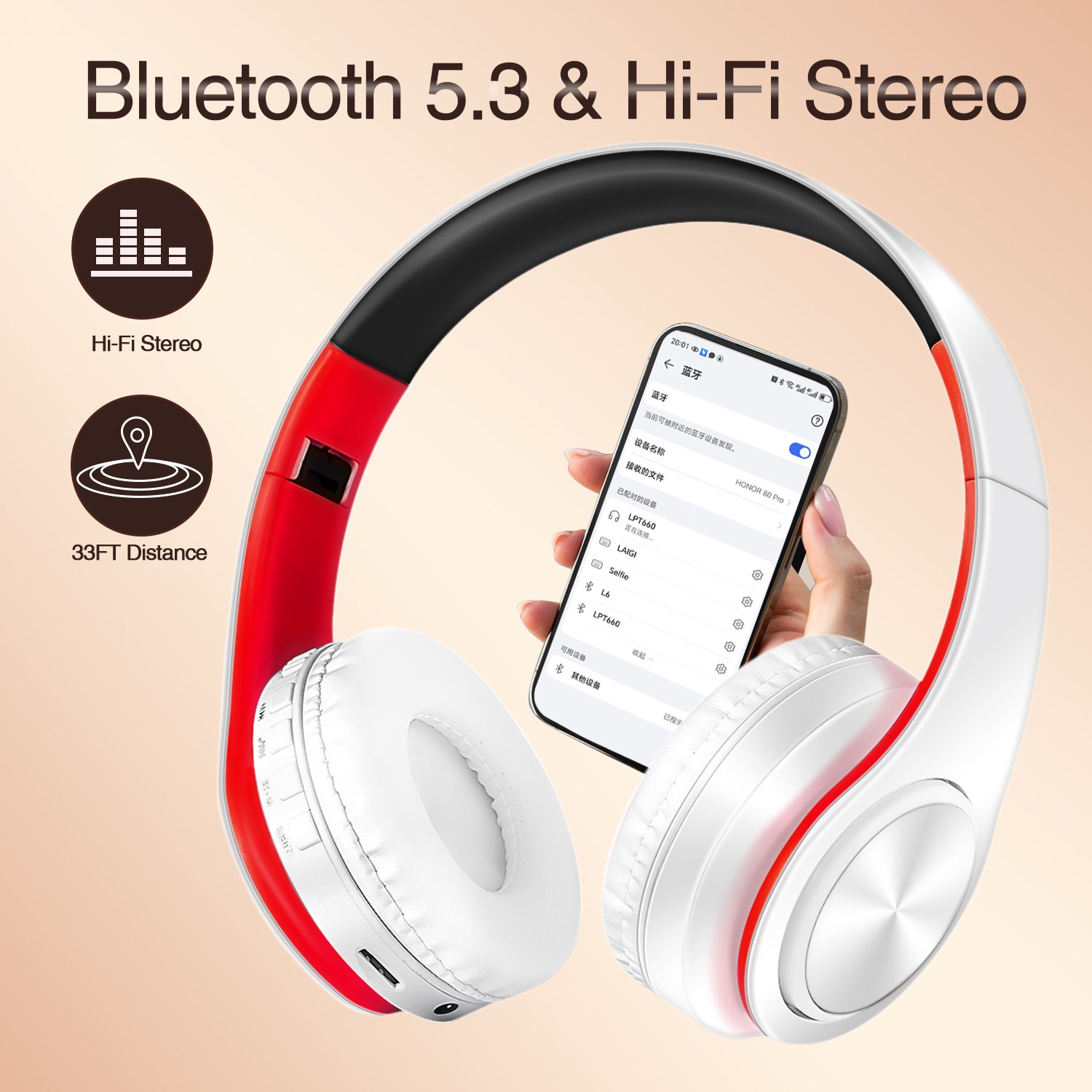 Beste koptelefoon Draadloze koptelefoon met microfoon Digitale Stereo Bluetooth Headset Kaart MP3 speler FM Radio Muziek voor alle
