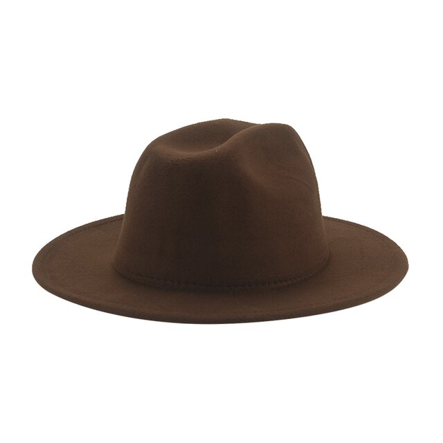 Cappelli da donna Fedora Panama tesa larga 9.5cm grigio cachi Jazz berretti da uomo abito invernale Fedora cappelli da uomo pamacao Y Tocados Para Bodas: 15