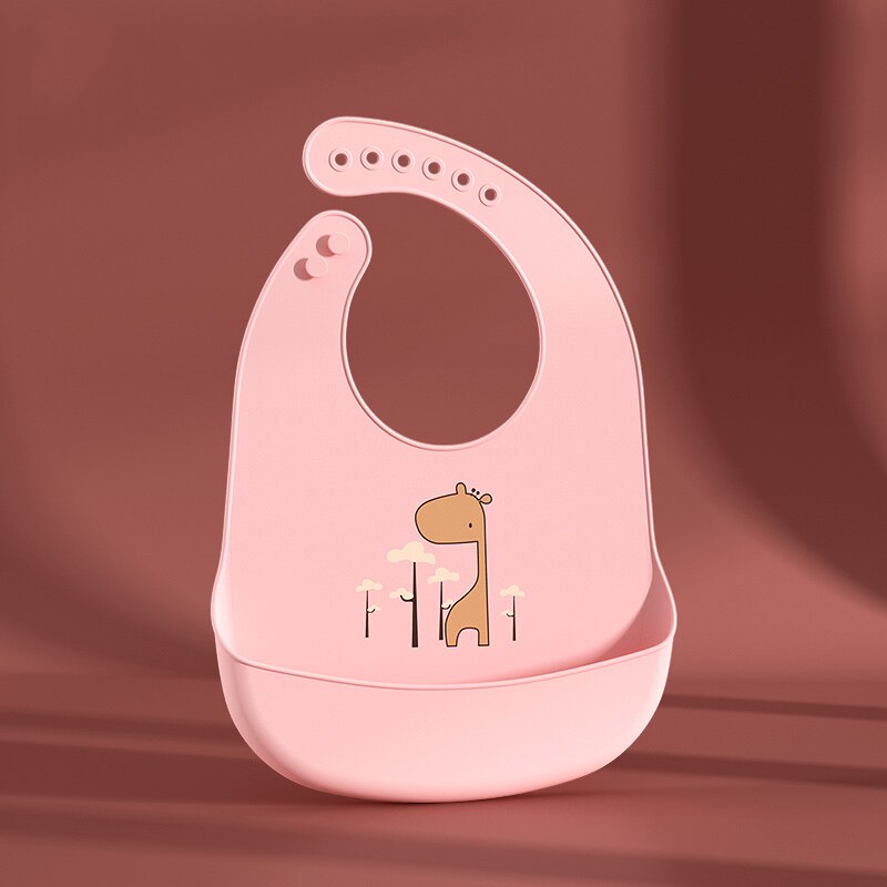 Bavoirs en Silicone pour bébé, animaux de dessin animé cerf, doux, alimentation pour bébé, imperméable, ajustable, pour enfants fille et garçon, accessoires de soins: style5