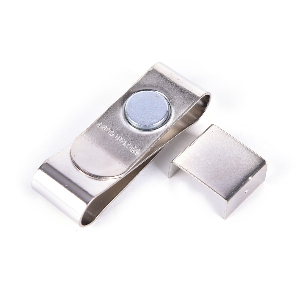 1pcs Silver Magnetic Stainless Steel Chalk Holder Clip For Snooker/Billard Pool Cue