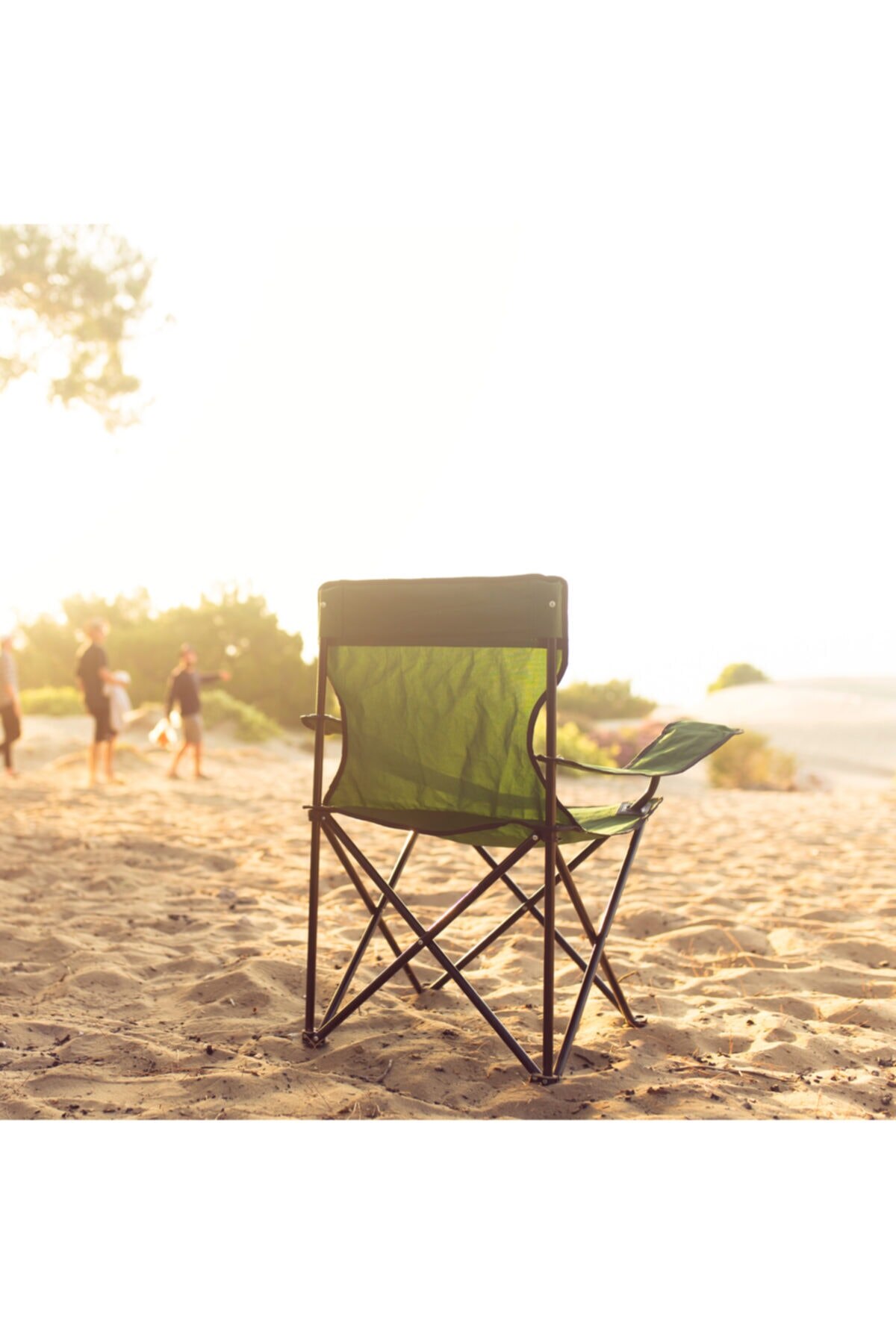 Folding Camping Beach And Picnic Chair Green