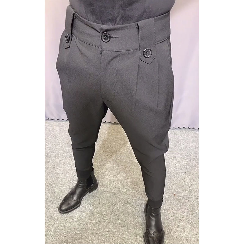 Spring Summer Men Suit Pants Casual Business Pants Men Slim Fit Ankle Length Office Trousers Men Dress Pants F51