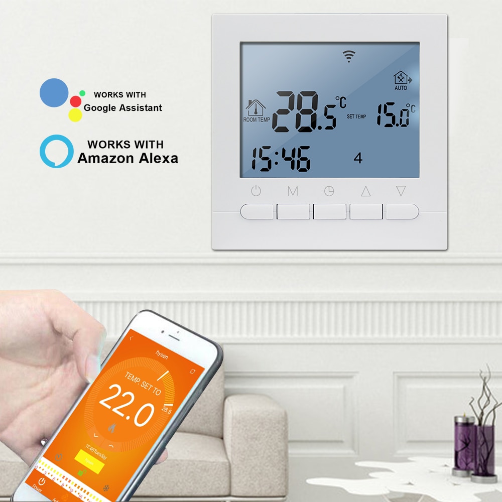 16a ac 220v wifi elektrisk system temperatur controller app styrer wifi termostat og hånd kontrol termostat til varmt gulv