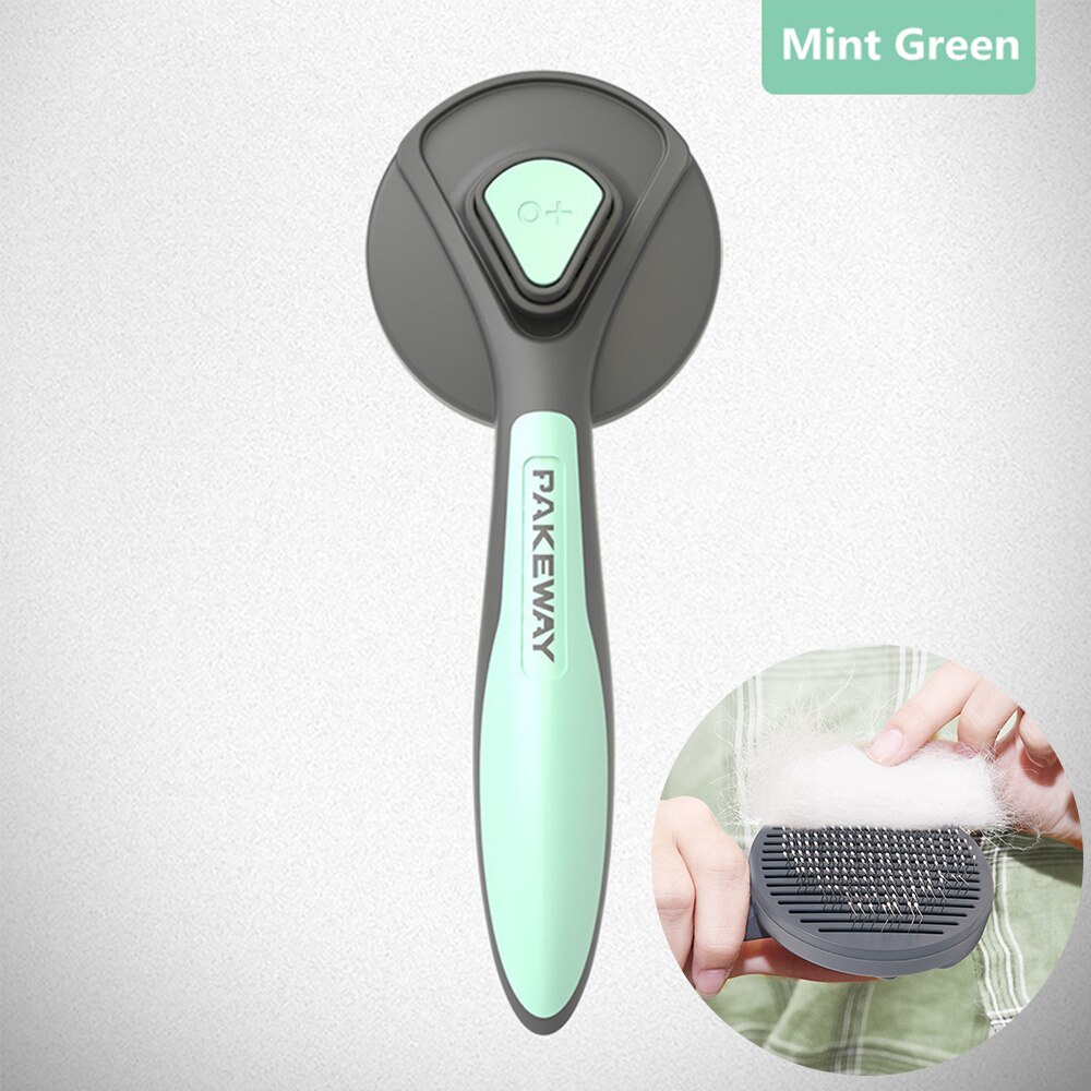 Brosse de Massage d'angle mural pour chat, auto-toilettage avec cataire herbe-aux-chats doux, brosse pour le visage avec un peigne chatouillant, fournitures de toilettage pour animaux de compagnie: Mint green