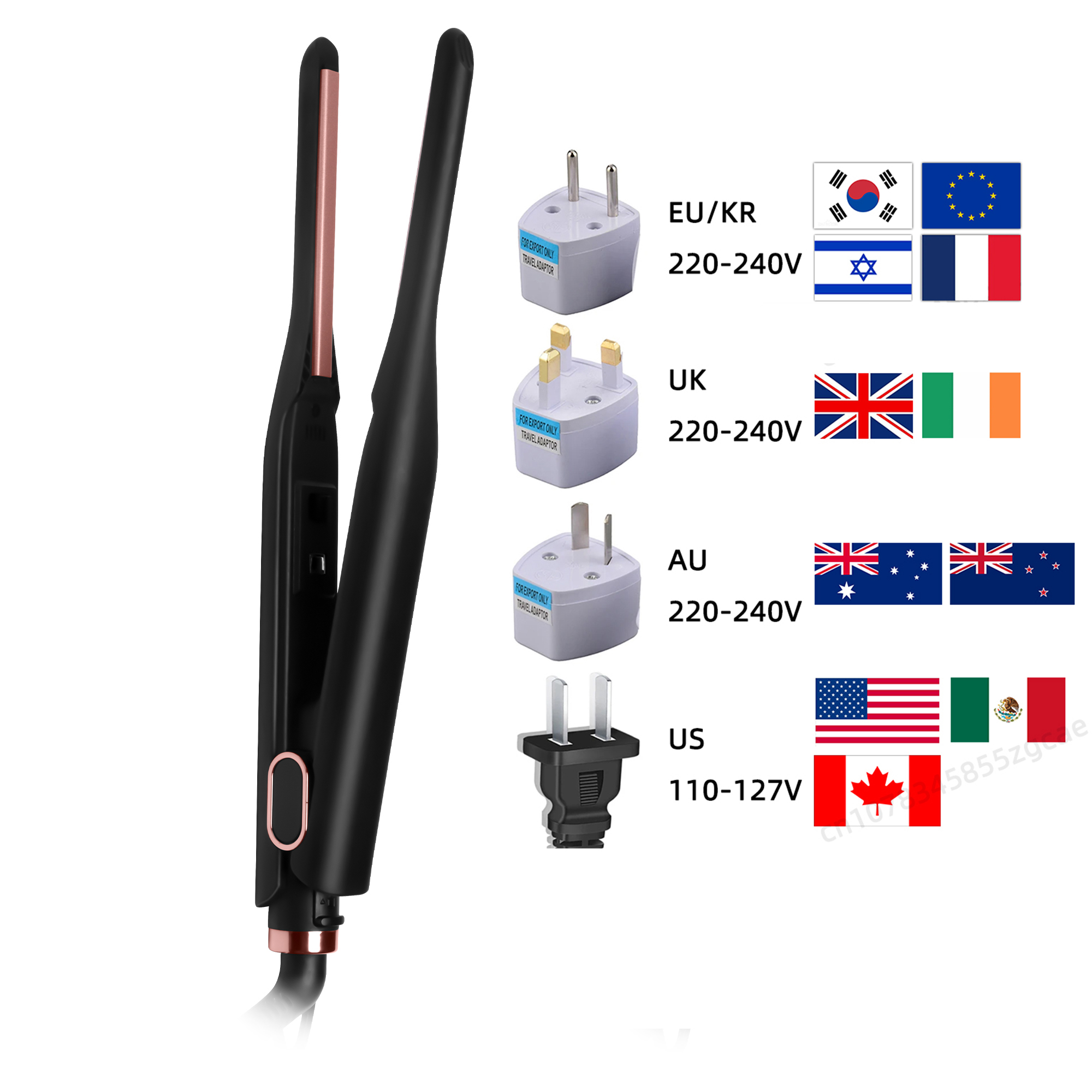 Kleines Glätteisen für kurzes Haar, Bleistift-Glätteisen, Mini-Haarglätter, kleines Haarglätteisen, Keramik-Bartglätter: Großbritannien