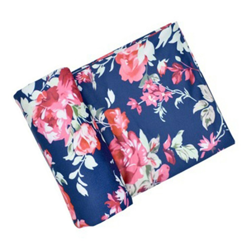 Newborn Watercolor Printing Wrap Cloth Neutral Downy Flowers Dot Animal Infant Baby Crib European And American Style: A 80x80cm