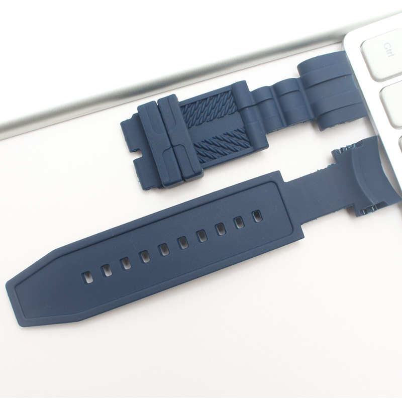 26mm rubberen horlogebandjes geschikt voor invicta bolt & reserve & jason taylor herenhorloges, vervangende bandjes.: Blauw lichtblauw