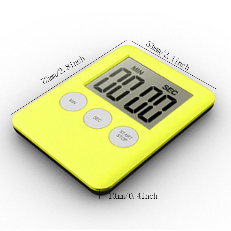 Scherm Multifunctionele Elektronische Timer Kookwekker Elektronische Digitale Timer Touch Screen Digitale Kookwekker Met Luid Alarm: yellow B