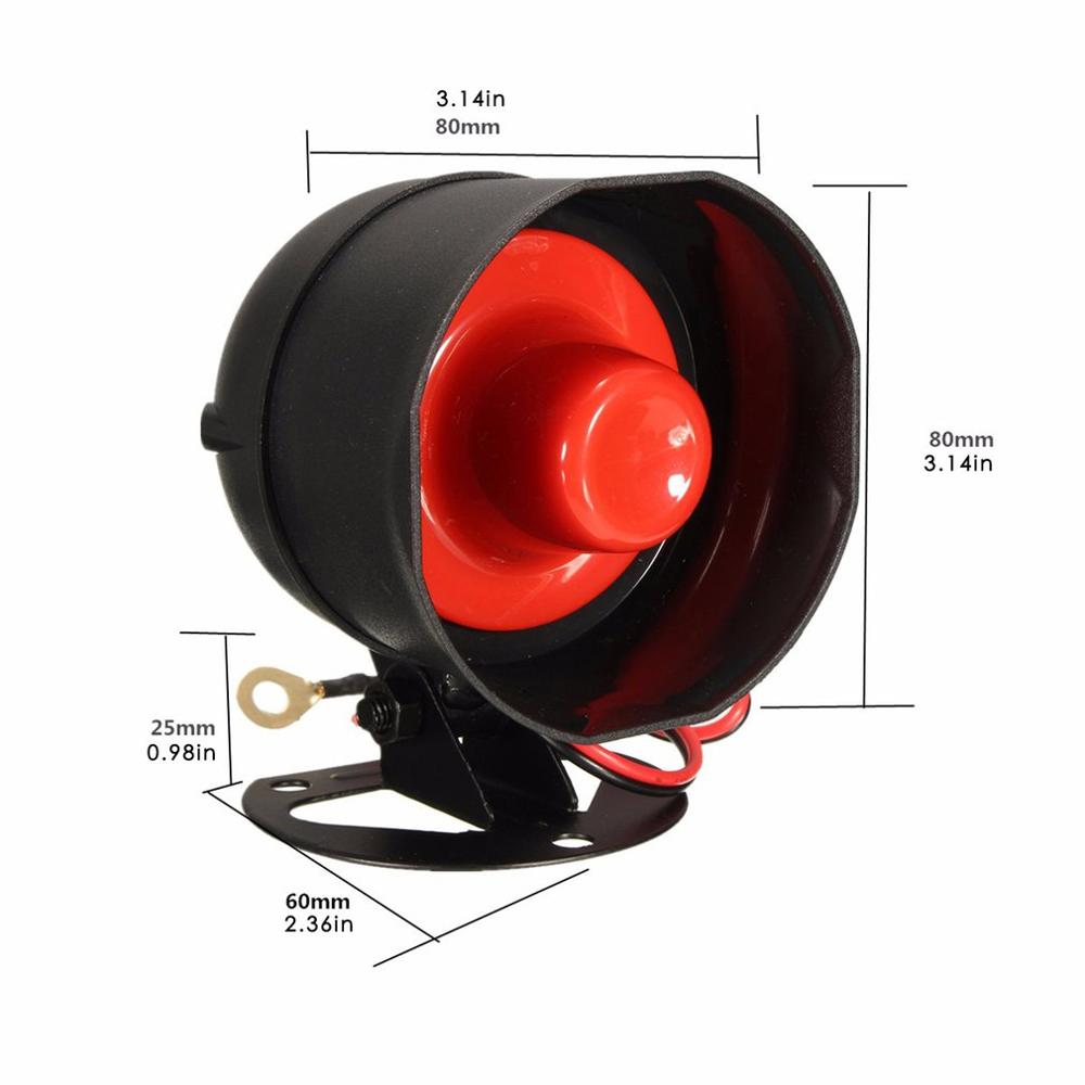 Reliable Car Vehicle Alarm Protection Burglar System Keyless Entry Siren 2 Remote Control Car Entry Siren