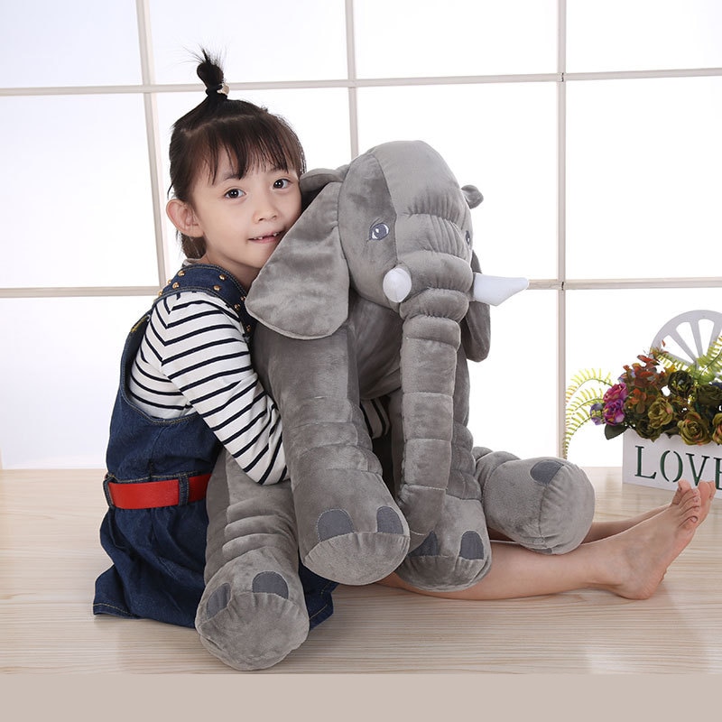 60cm pillow baby elephant shaped baby kids toy pillow head protection sleep cushion infant newborn child elephant photo bag