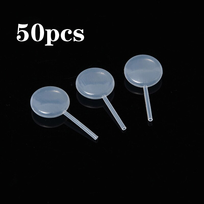 50 stks/set 4ML Transparante Veilig Polyethyleen Pipetten Hart/Cilindrische/Ronde Chocolade Cupcakes Puff Tool Keuken Accessoires: Round