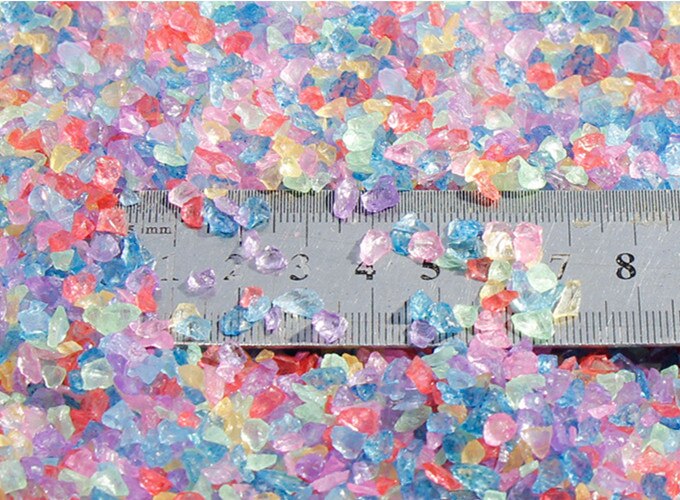 250g Colorful Glass Sand Mosaic Tile DIY Mosaic Craft Materials Handmade Mosaic Making Glass Tile Fillers of Fish Tank: 250g Mix Color