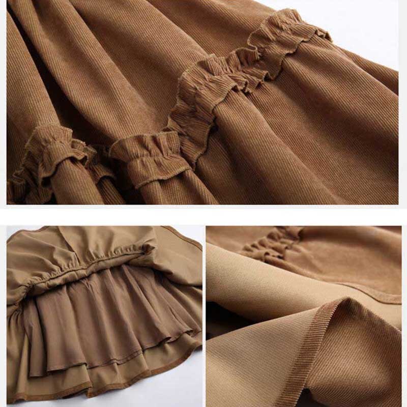 Spring Corduroy Teenage Girls Skirts Autumn Winter Children Clothing Teens Kids Skirt Mother Daughter Clothes,