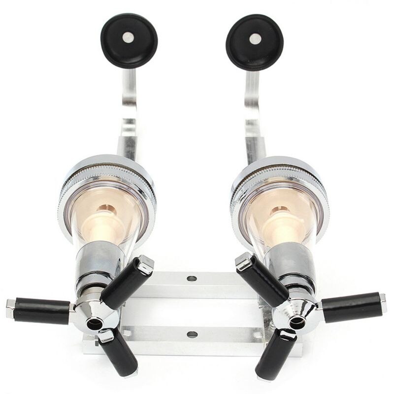 2 Bottles Wine Alcohol Shot Dispenser Pourer Rack Liquor Drinks Wall Bar Mounted