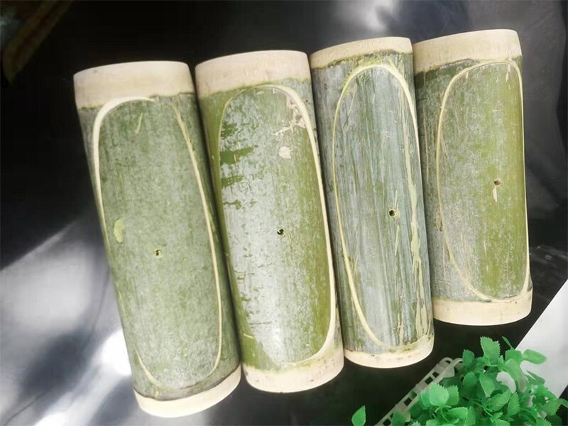 Bambú Natural artesanal arroz al vapor barriles verde taza tazón de sopa de vida saludable de vapor con tapa