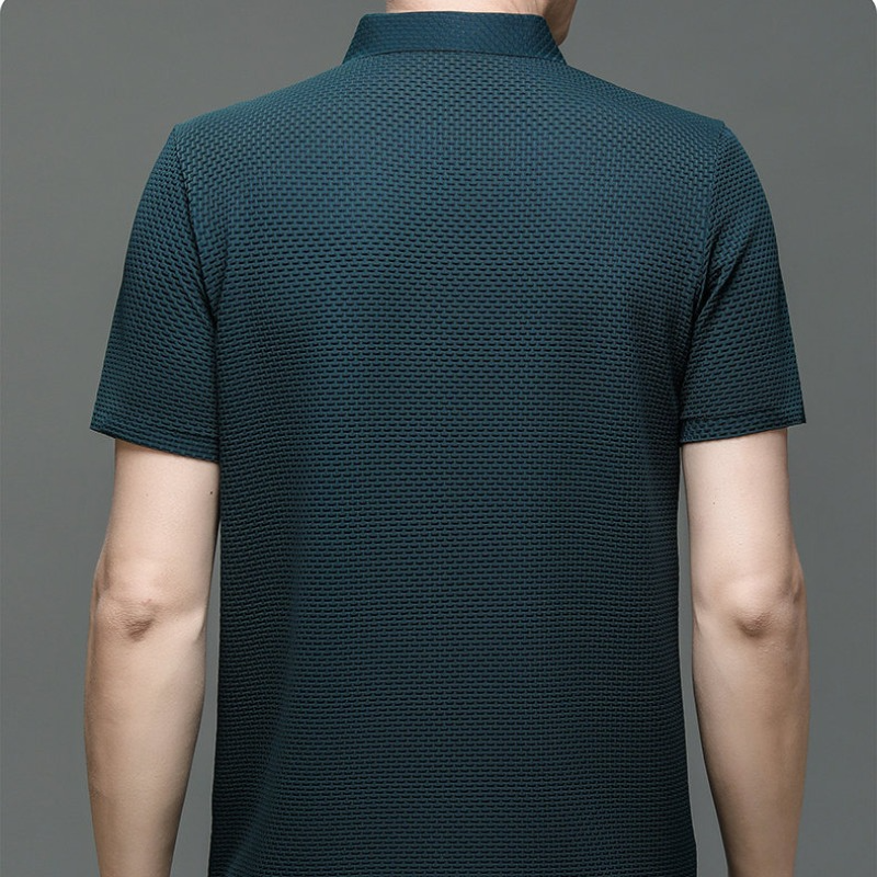 】M-4XL novedad de verano, camiseta de manga corta para hombre, POLO fresco y transpirable, Top informal de negocios que absorbe el sudor