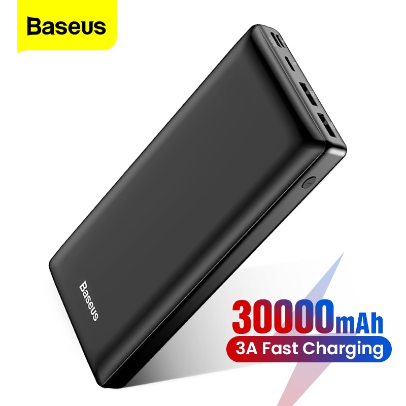 Baseus 30000 Mah Power Bank Usb C Pd Snel Opladen 30000 Mah Powerbank Voor Xiaomi Mi Draagbare Externe Batterij Oplader poverbank