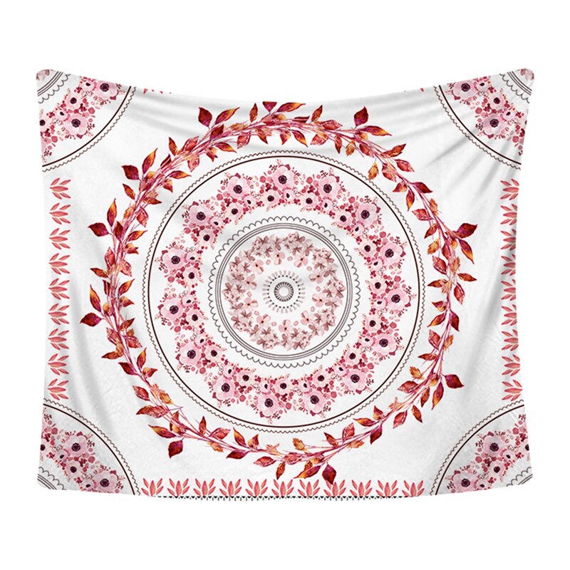 Bohemian wandtapijt mandala wanddecoratie strandmat handdoek polyestervezel mandala wandtapijt bedsprei woondecoratie: A