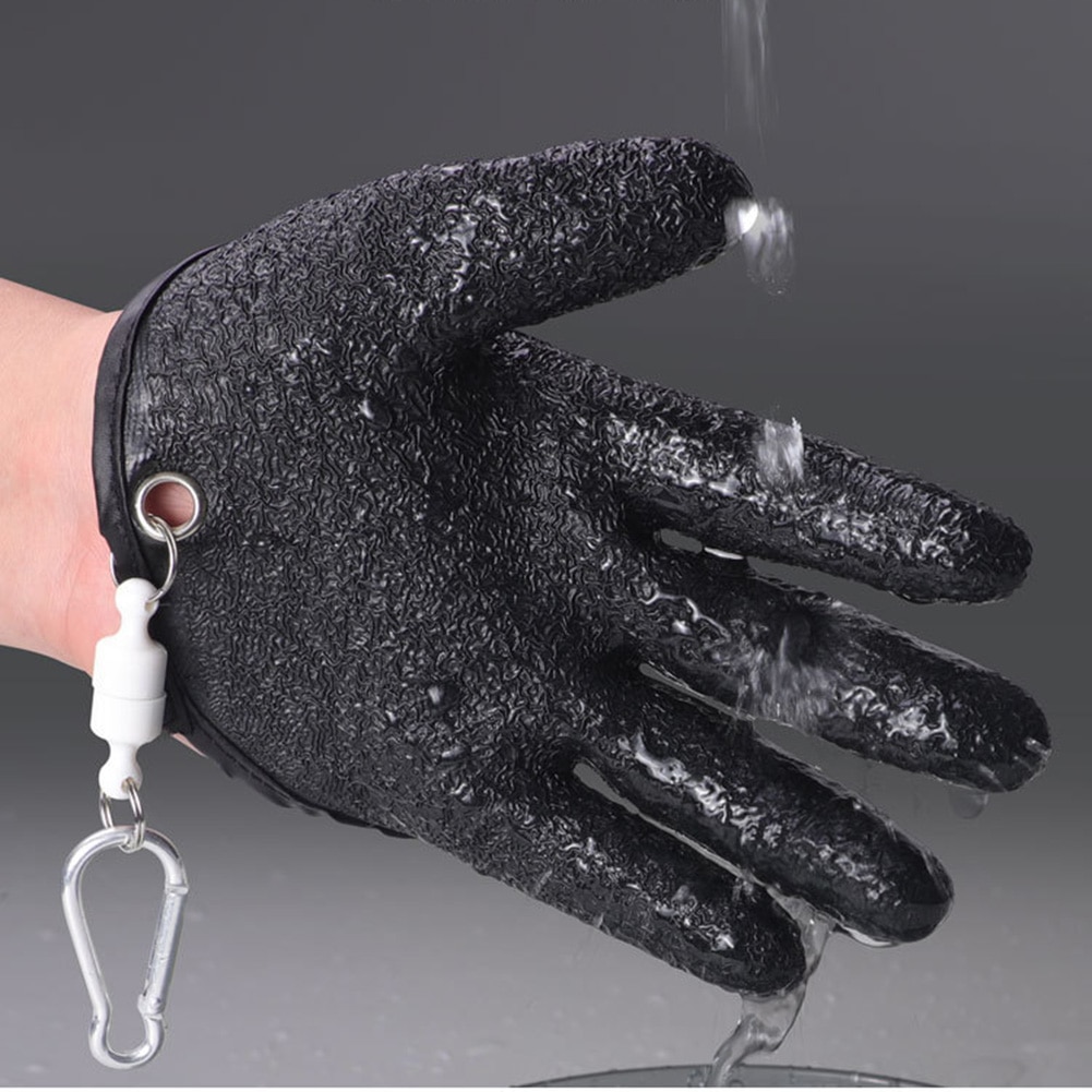Ich bin freien Nicht-Unterhose Angeln Handschuhe Volle Finger Fangen Fisch Verknüpfungen/Rechts Hand Magnetische Haken Angeln Handschuhe werkzeuge