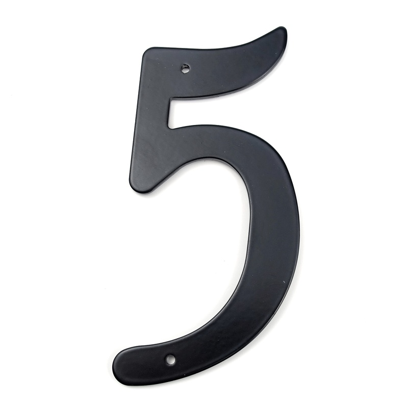 Números de caixa de correio do endereço da casa moderna do número da casa de 10cm para o sinal exterior da porta digital da casa 4 polegadas. #5 aliuminum preto