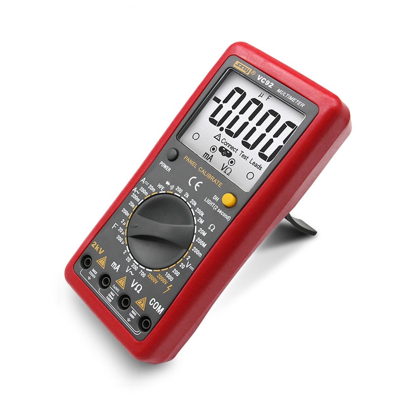 SZBJ-multímetro Digital VC92 LCD, diodo AC/DC, herramienta de Medición de Resistencia de capacitancia, medición de voltaje, 2KV, alto voltaje