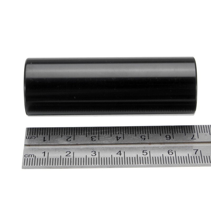 28/50/60/70mm guitare métal Slip Tube doigt Set métal curseur acier inoxydable manchon cylindre Tube guitare joueur accessoires: Black 70 mm