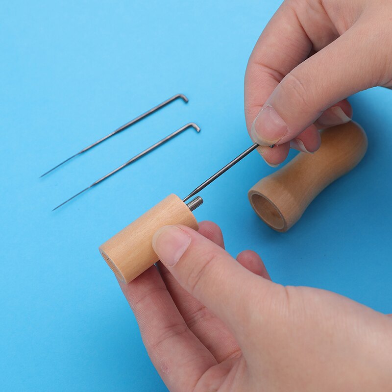 Imzay ull filtenåler trehåndtak verktøy toving nål gjør-det-selv-verktøy tilbehør for sying håndlaget arbeid