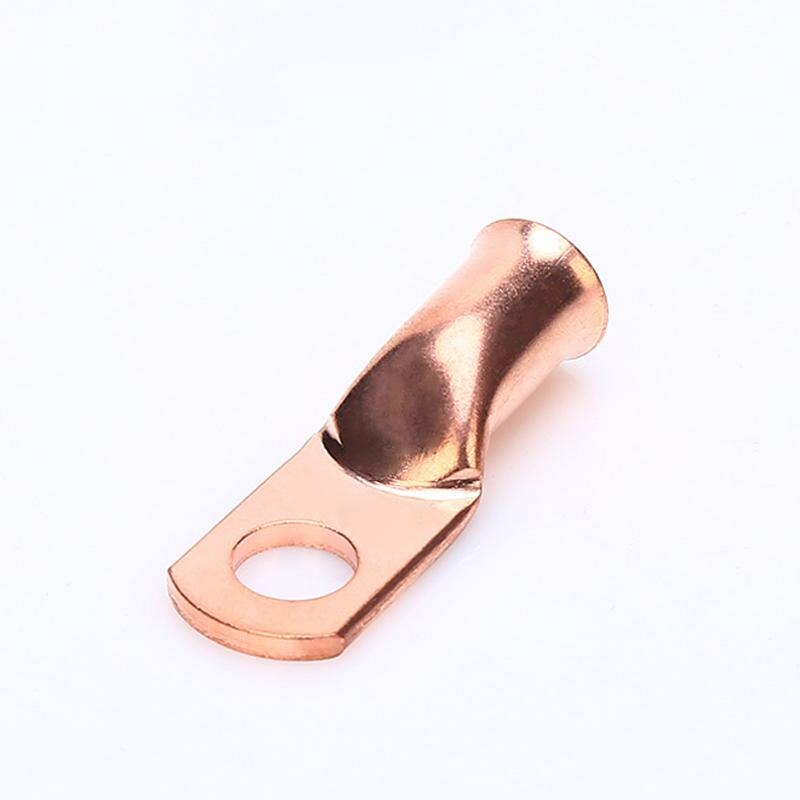 AWG4X5/16 Bare Copper Cable Lug Kit Bolt Hole Tinned Cable Lugs Heavy Battery Wire Terminals Copper Nose Wire Connector