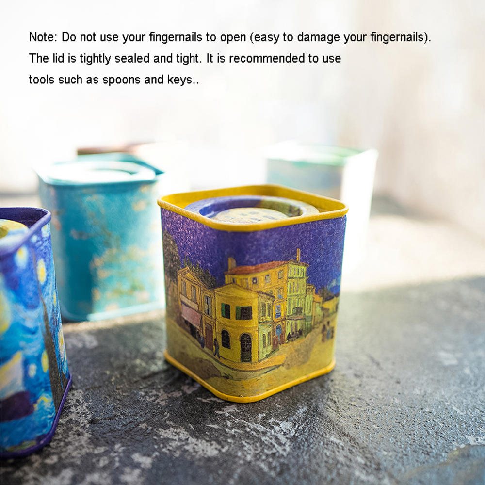 Square Tin Can Empty Cube Tin Box Storage Container kit for Tea Coffee Herb Candy Chocolate Sugar Spices and Crafts