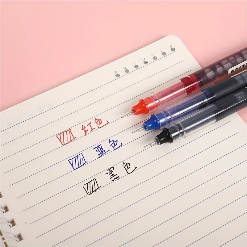10Stck Prüfung Unterschrift Kugelschreiber 0,5mm Schwarz Blau Tinte Hohe Kapazität Gel Stifte Für Schreiben Schule Büro Schreibwaren