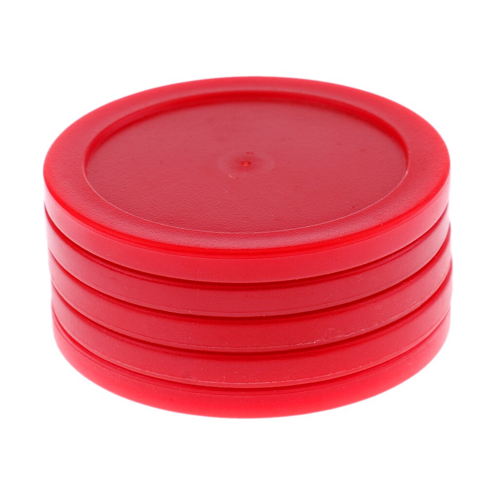5 Discos Rojos Para Mesa De Hockey De Aire - 51mm, De ABS, Duraderos, Ideales Para Niños Y Juegos