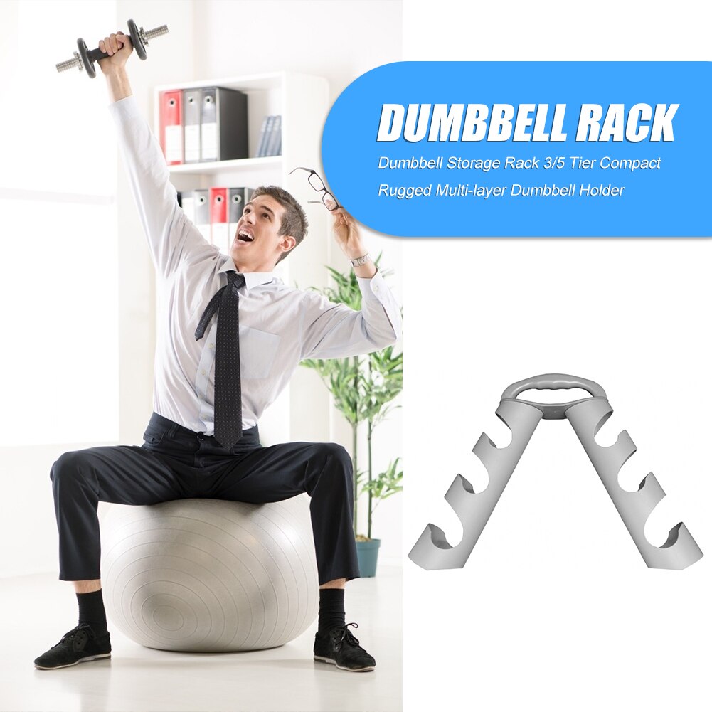 Rugged Dumbbell Holder Dumbbell Rack 3/5 Tier Exercise Equipment Accessories for Easy Safety Working-out Ornaments