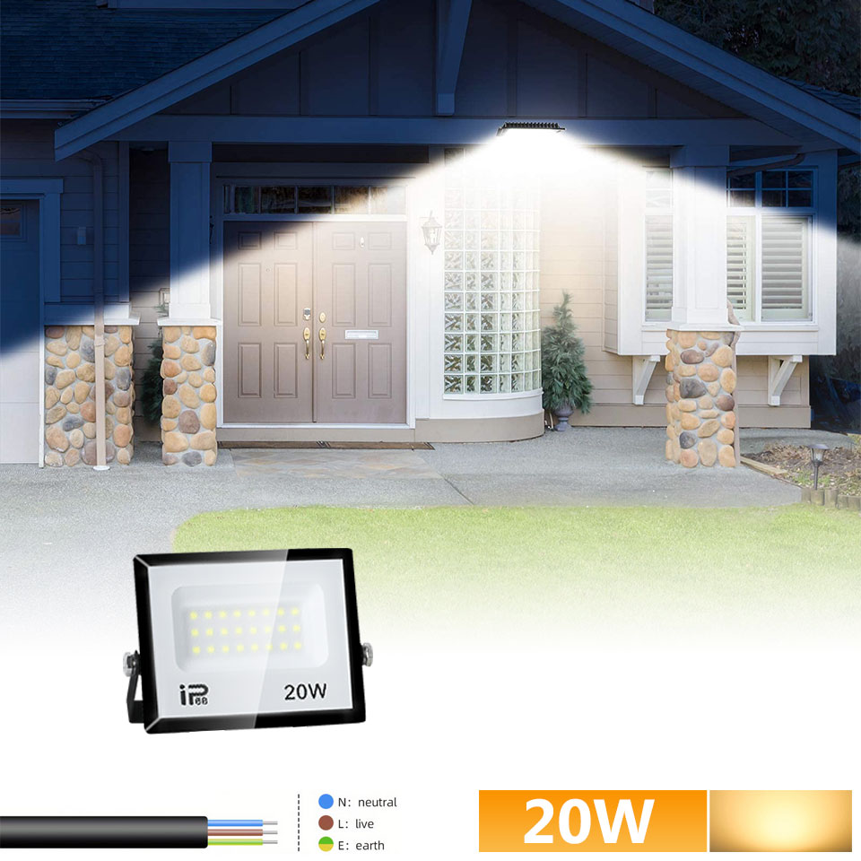 Led Flood Light IP66 Waterproof 100W 200W Outdoor Floodlight Spotlight LED Reflector Street Lamp Wall Flood Lights: black / Blue / 4200 K