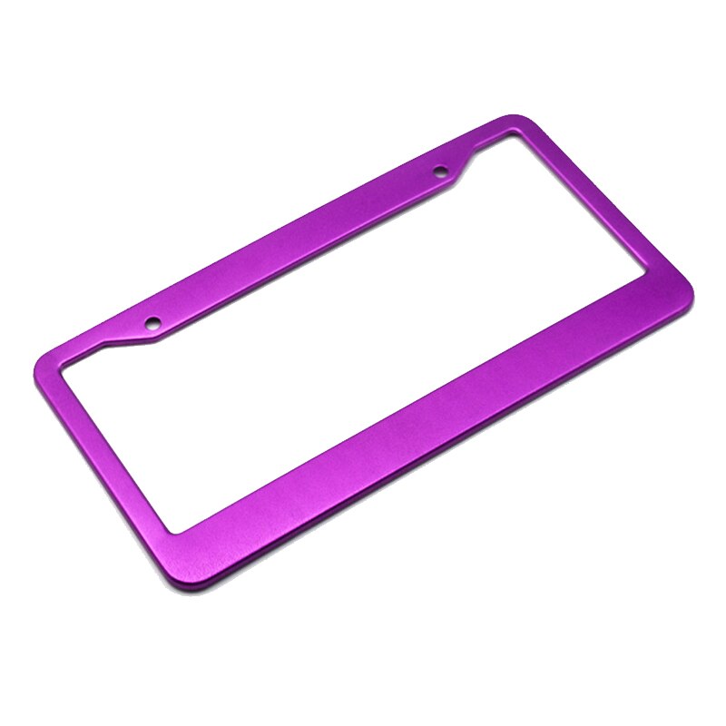 Universal Ons Auto Aluminiumlegering Modificatie Licence Plate Frame Cover Waterdichte Auto Styling Auto Accessoires: Paars