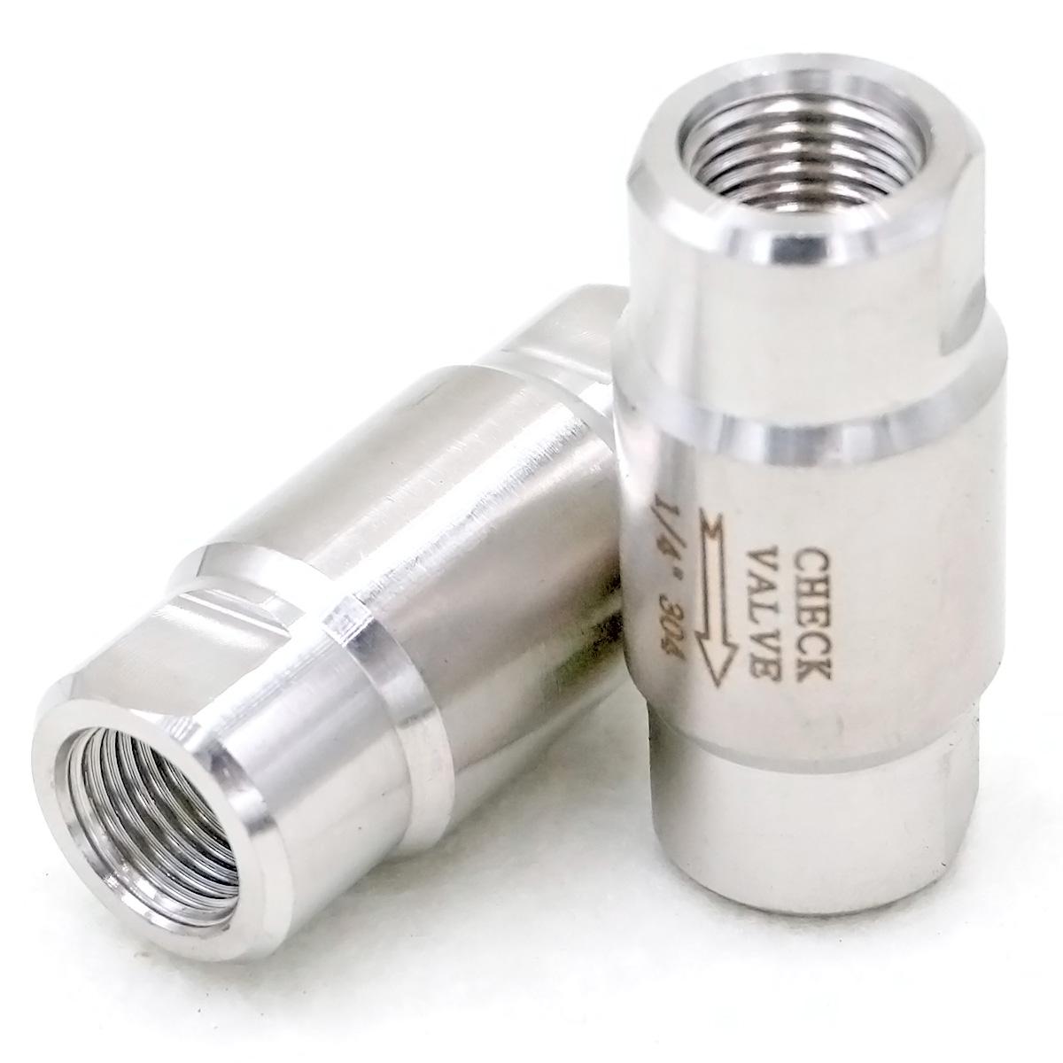 1/4" BSP Female 304 Stainless Steel Non-return Inline Spring Valve One way Check Valve 915 PSI