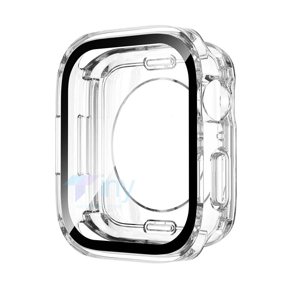 Waterproof Cover for Apple Watch Case 44mm 40mm 41mm 45mm Screen Protector Edge Bumper For IWatch Series 9 8 7 6 SE 5 4 Back 360: WHITE / 4 - 6.9 Inches