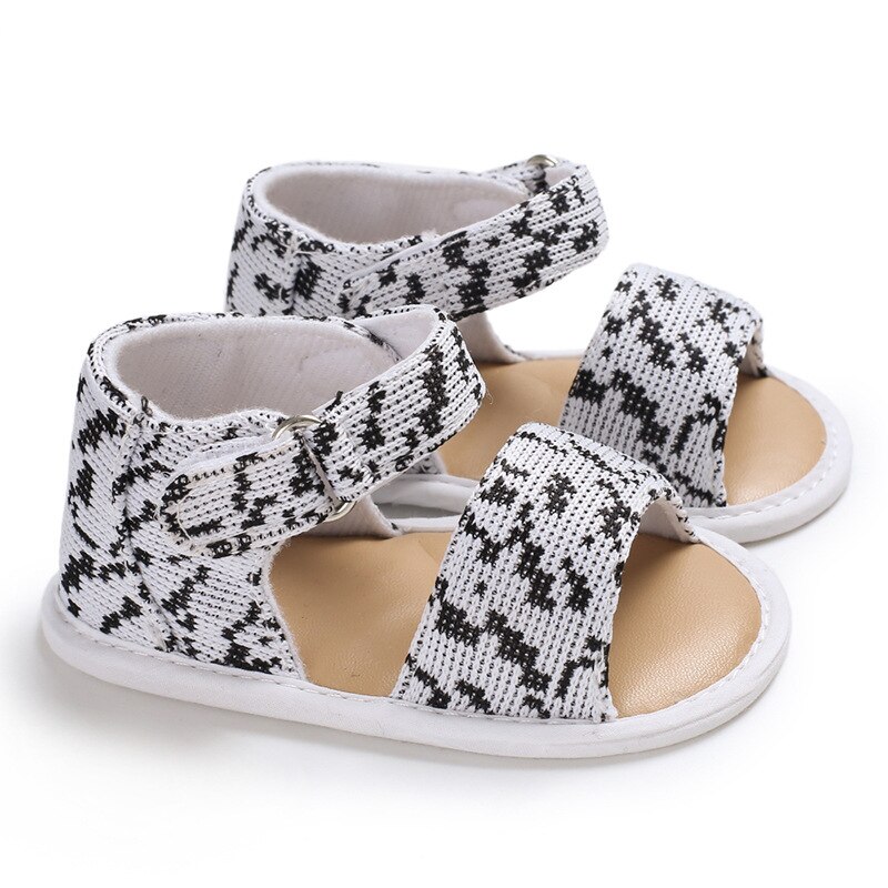 Summer Baby Shoes Toddler Newborn Baby Girls Buckle Strap Bow Soft Crib Shoes Cotton Sneakers 0-18 Months: White / 0-6 Months