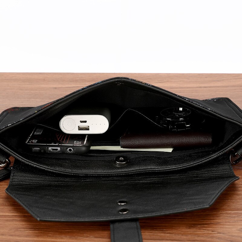 Koreaanse eenvoudige heren zakelijke envelop handtas retro dossiers pak casual heren tas leren laptop casual tas schoudertas