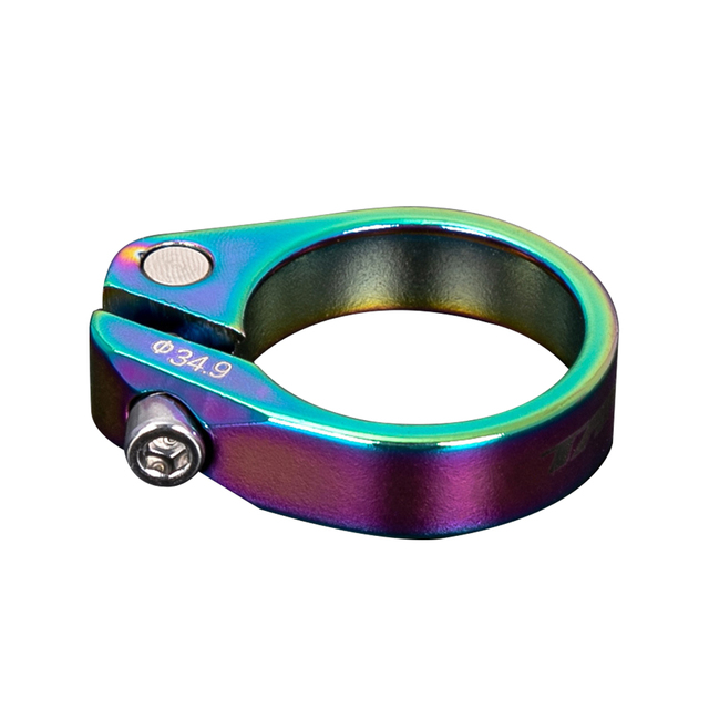 Collier de serrage de tige de selle vtt, 31.8/34.9mm, en alliage d&#39;aluminium, ultraléger, pour vélo de montagne, ensemble de pièces de cyclisme: Colorful 34.9mm