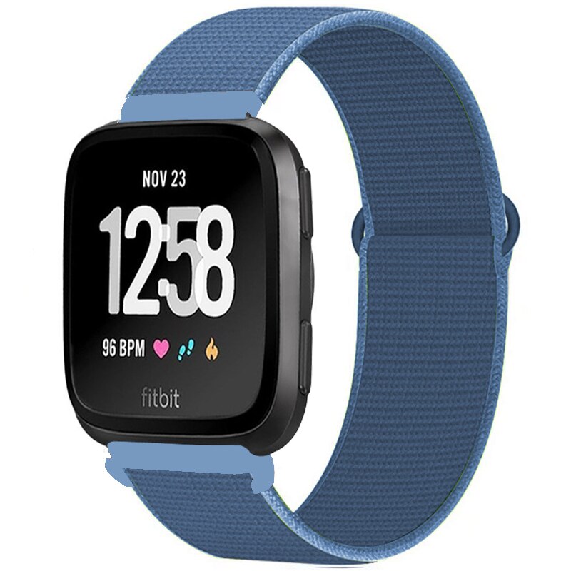 Correa tejida de nailon para Fitbit Versa/Lite/Versa2, repuesto de reloj inteligente, pulsera deportiva, Fitbit Versa 2: Cape Cod Blue