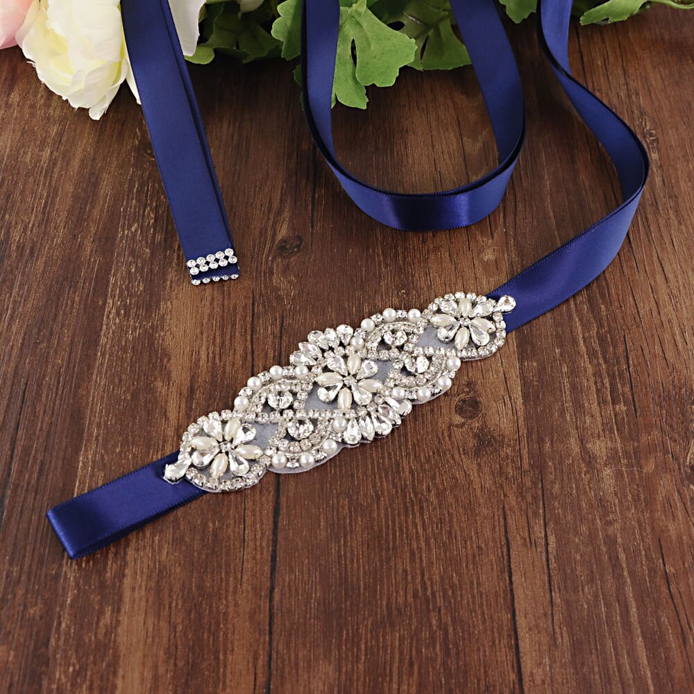 bridal belt sash Bridal Dress Belt Woman Party Belt Prom Dresses Belt Beaded Pearl Wedding Belt Girls Pearl Belts Wedding Sash: navy blue