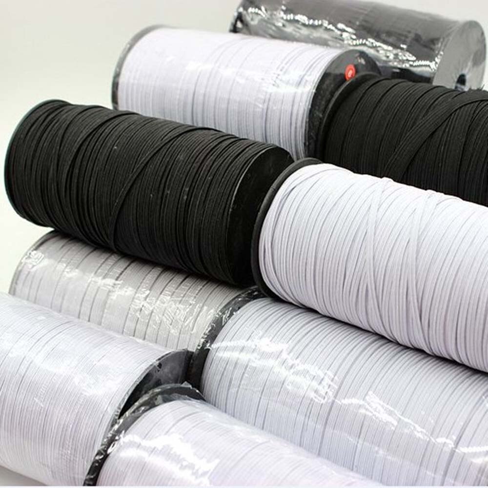 Ruban élastique en Spandex à haute élasticité, 4/4/5/6/8/10/12mm, 4 mètres/lot, garniture de bande, tissu de couture, accessoires pour vêtements de bricolage
