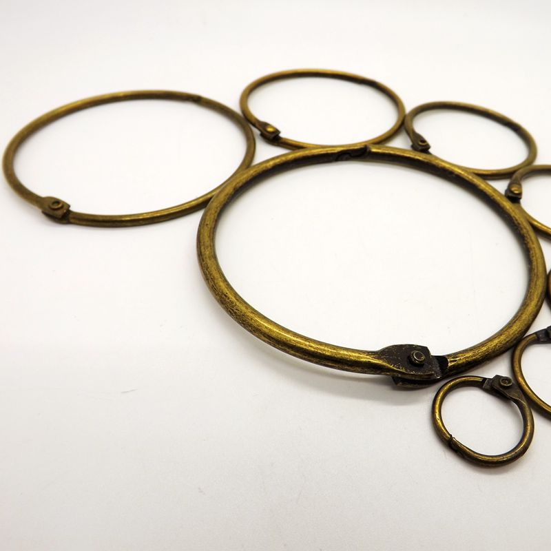10 stks per set antieke bronzen gordijn ring notebook binding ring opknoping ring kalender cirkel multipurpose ring
