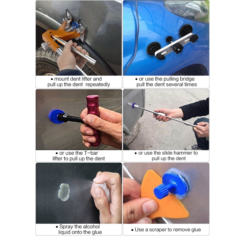 Tools Paintless Dent Removal Dent Removal Paintless Dent Puller Auto Repair Tool Glue Tabs Hail Repair Tools Type-2