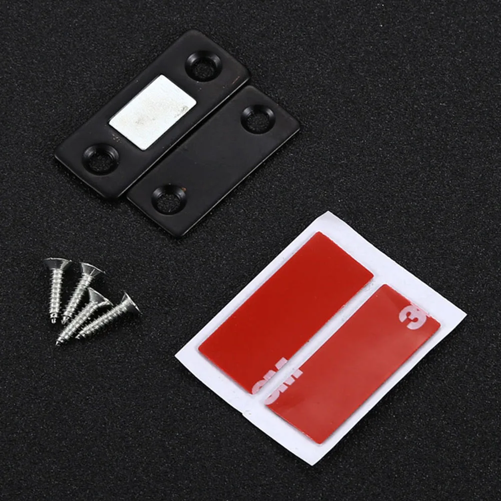 2 stk/set magnetische kast vangt magneet deur stopt sterke deurdranger magneet meubelkast kast schroef sticker ultradun: Goud