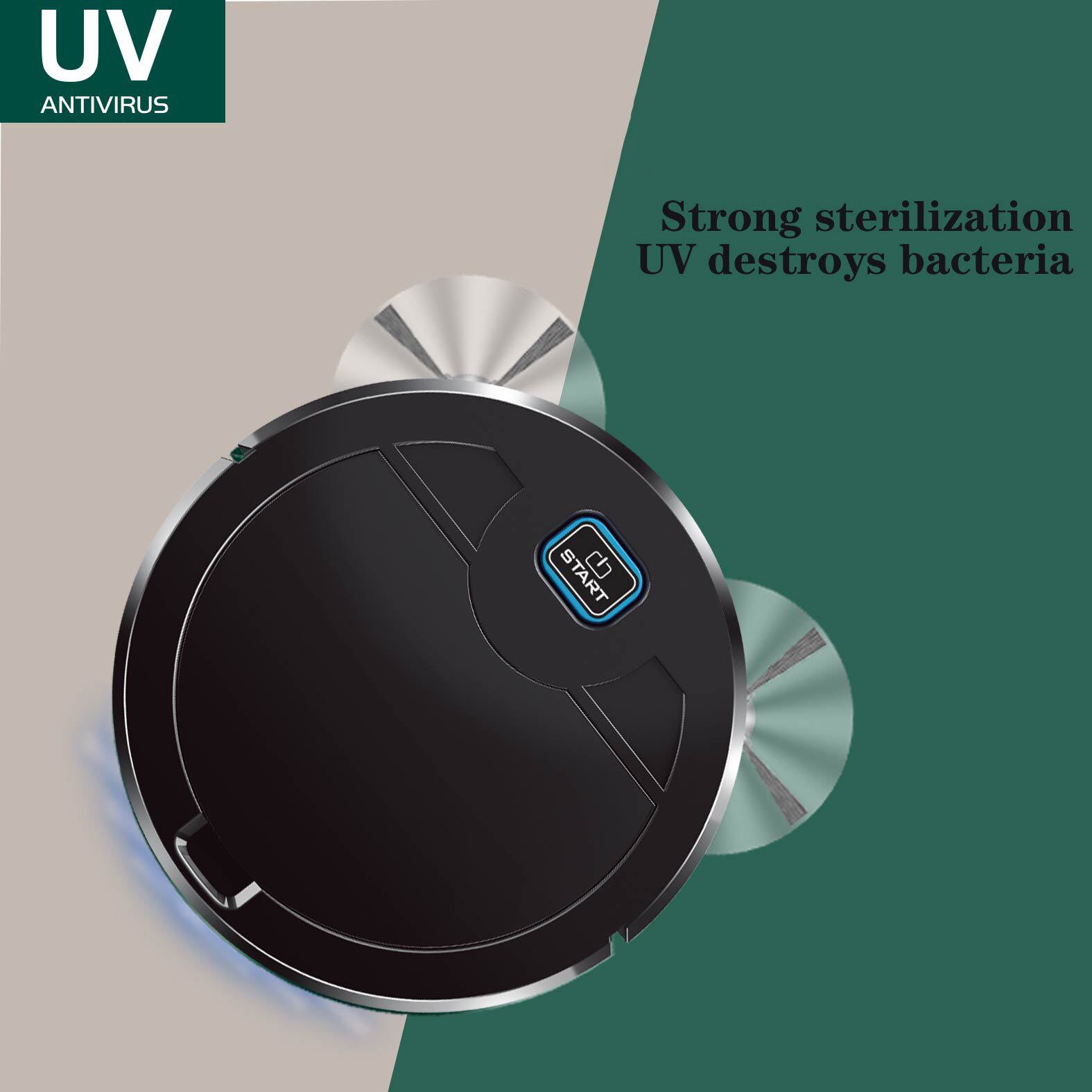 3 in 1 saugroboter für zuhause, uv-staubsauger, kabelloser staubsauger, intelligenter reinigungsroboter